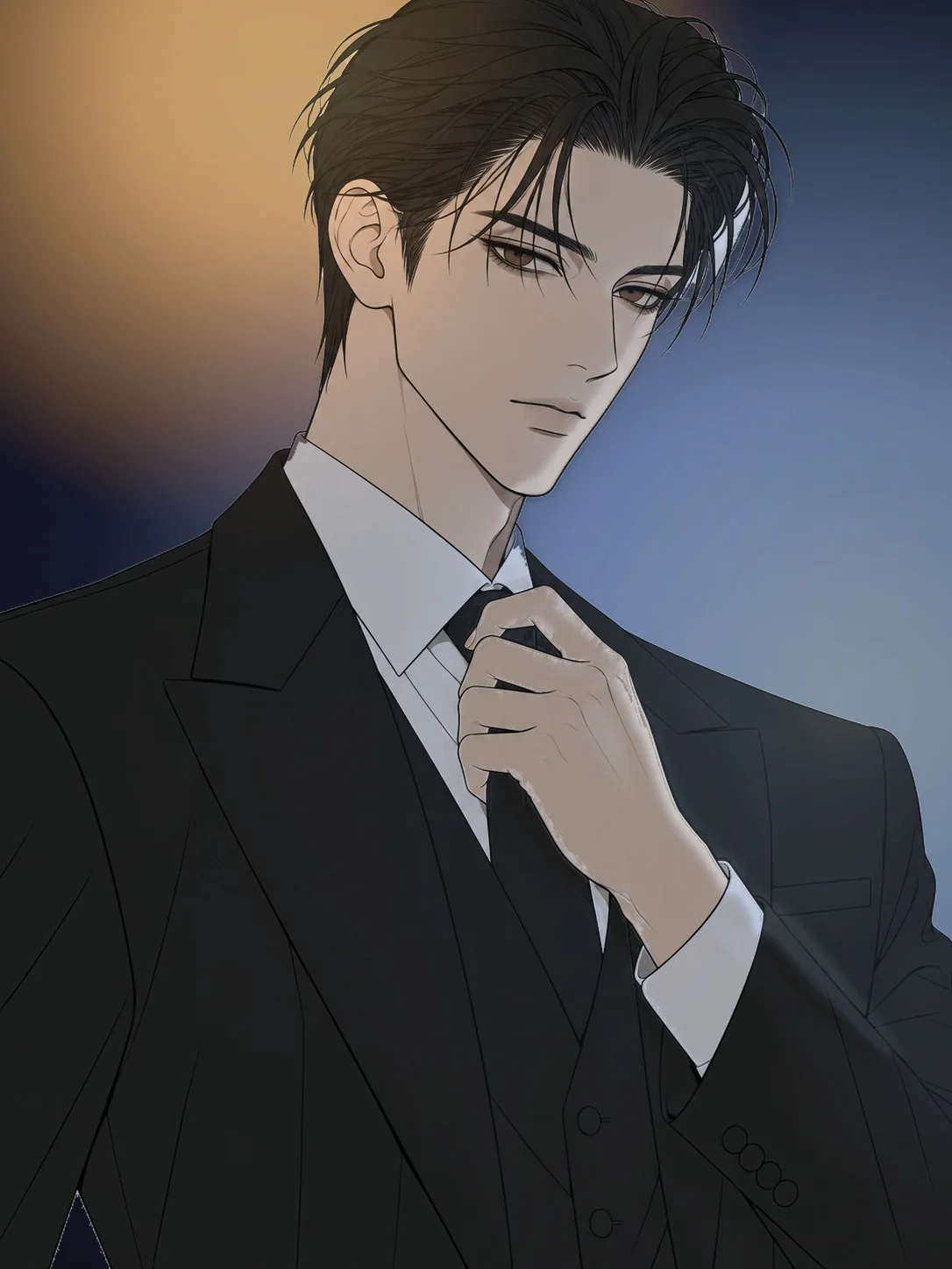 새벽 보정에 조명 두 개를 더한 컷